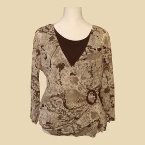 Xlarge fall floral blouse
